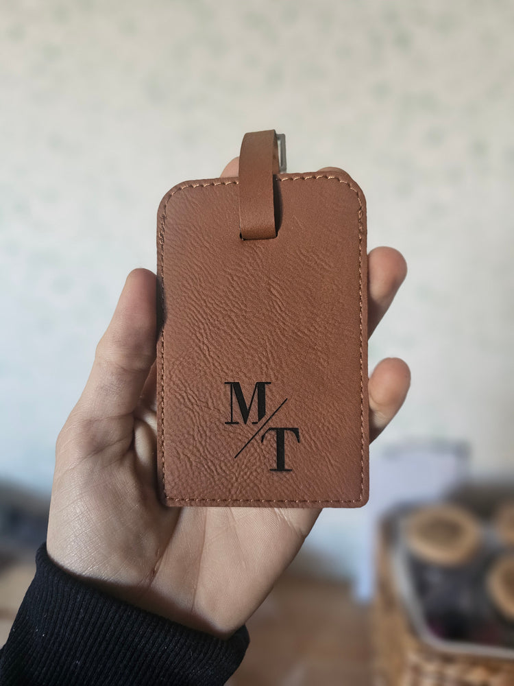 M T Initial Luggage Tag