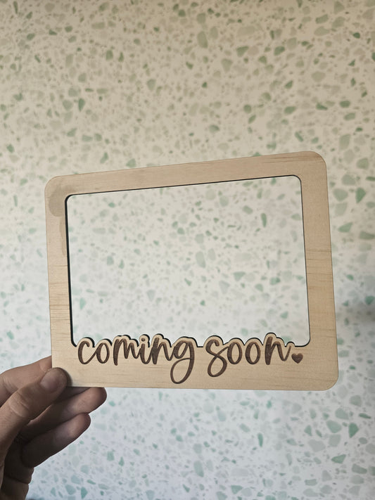 Coming soon - pregnancy picture frame