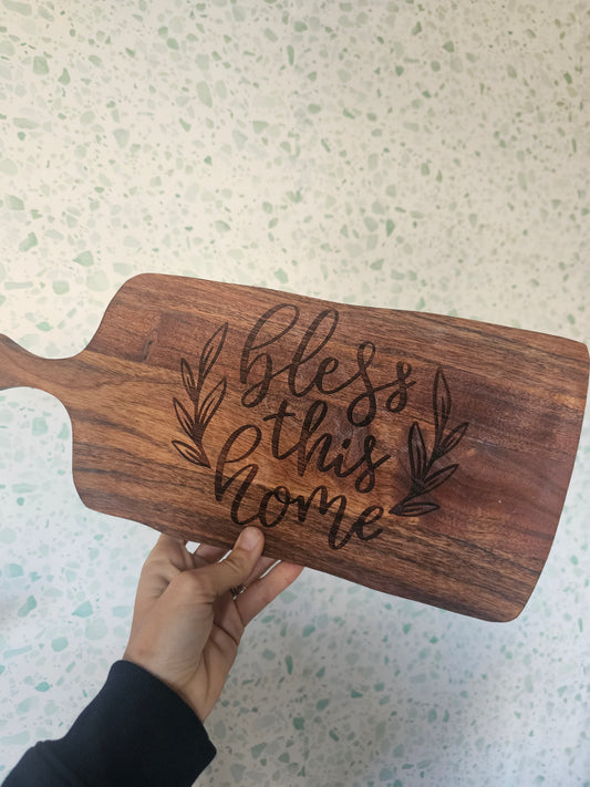 Bless this home serving board