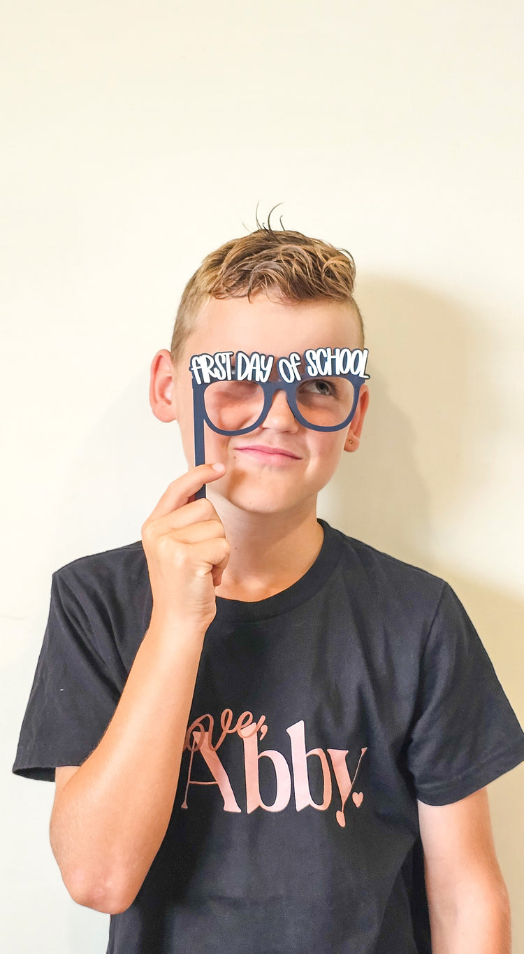 First Day of School Sunglasses Acrylic Photo Prop