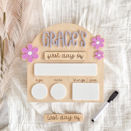 Small - First / Last Day Back to School Board - Daisy Design