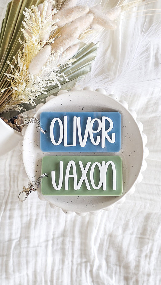 Personalised Acrylic Keyring | Bag Tag