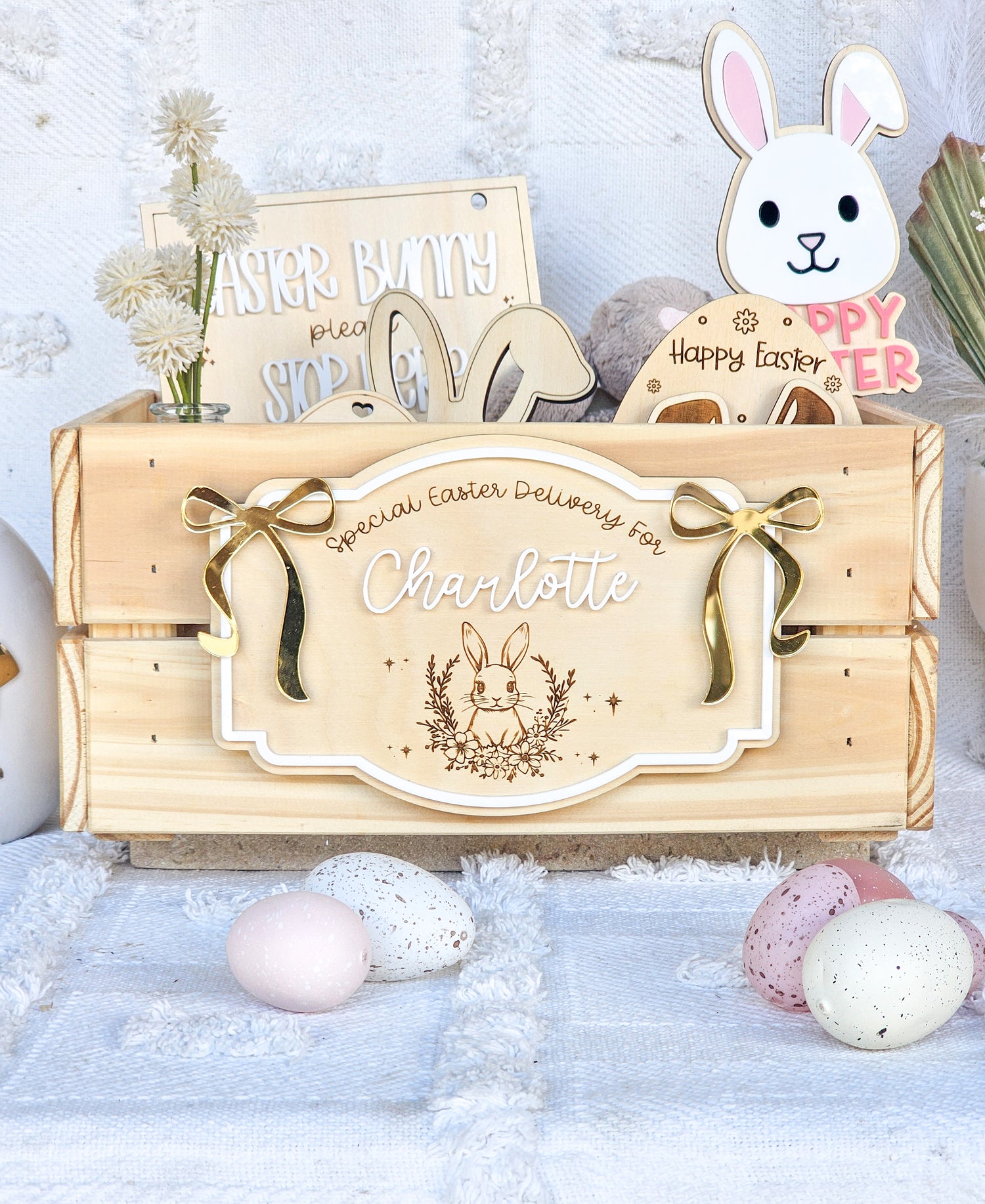 Easter Crate | Bunny Bows – Love, Abby