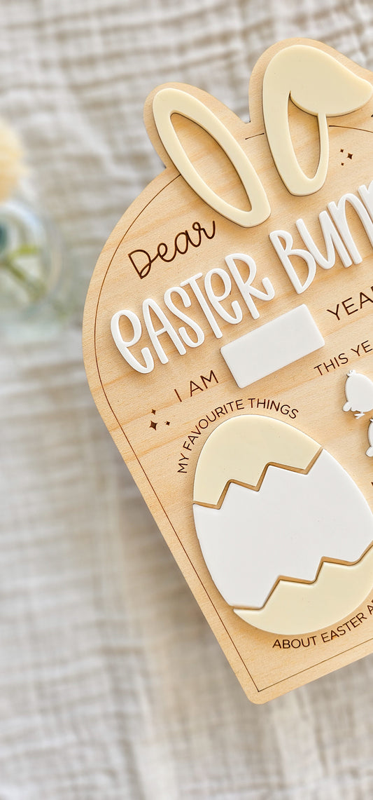 Dear Easter Bunny Letter Board