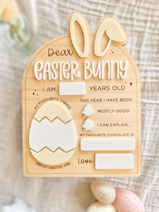 Dear Easter Bunny Letter Board