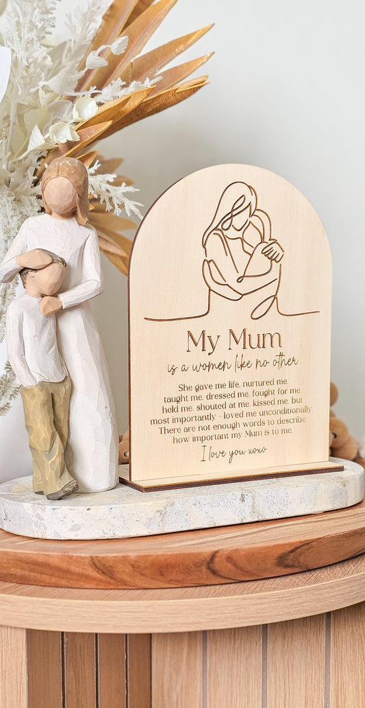 Mother's Day Timber Plaque - is a women like no other