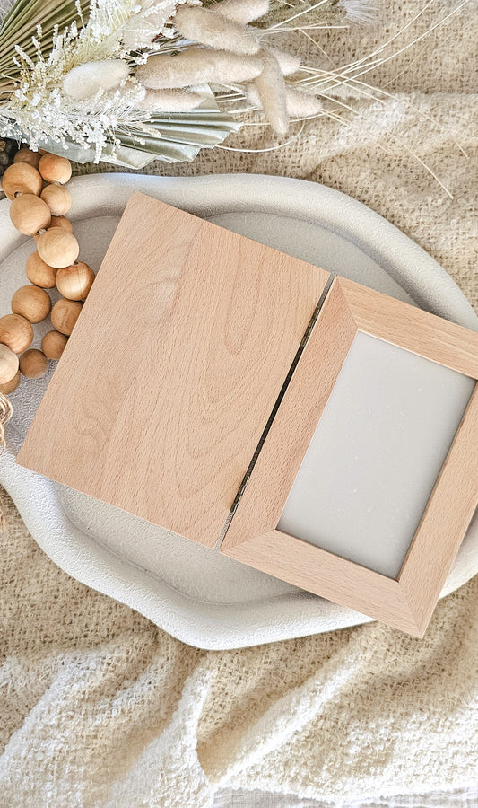 Timber Book Frame - custom handwriting