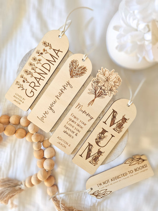 Mother's Day Wooden Bookmark - Multiple Designs