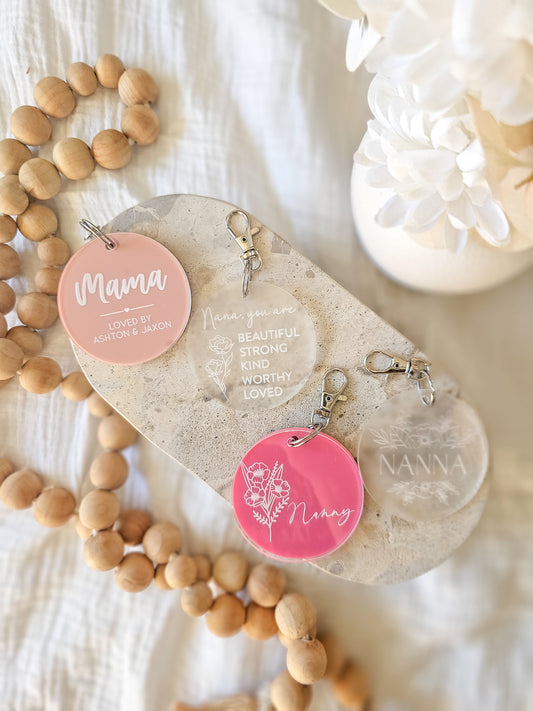 Mother's Day Round Acrylic Keyrings