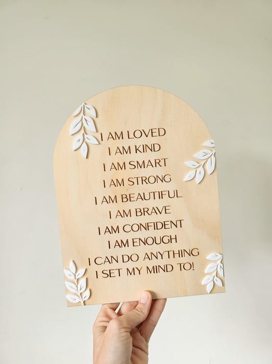 Affirmation Plaque - Leaf