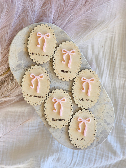 Vintage Storage Labels - Bows