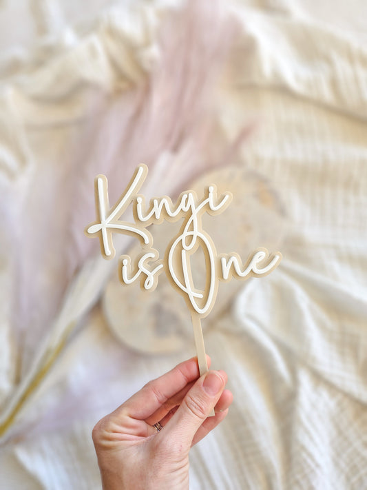 Personalised cake topper - Double layer