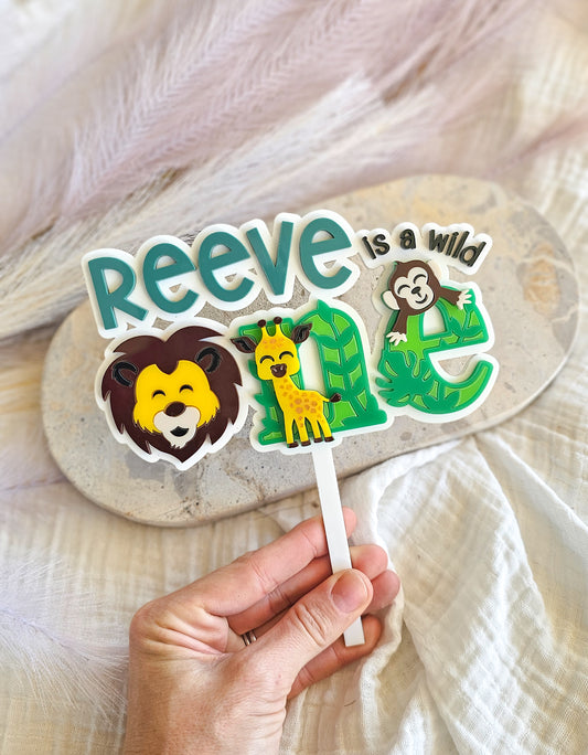 Wild One Animal Cake Topper