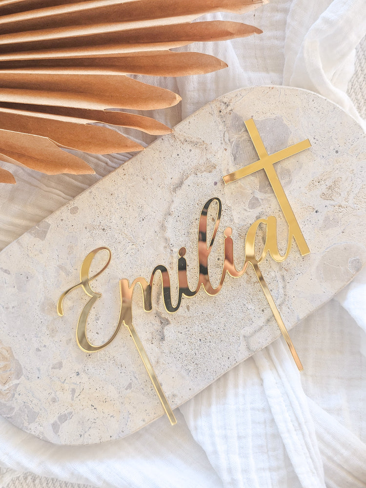 Christening name topper