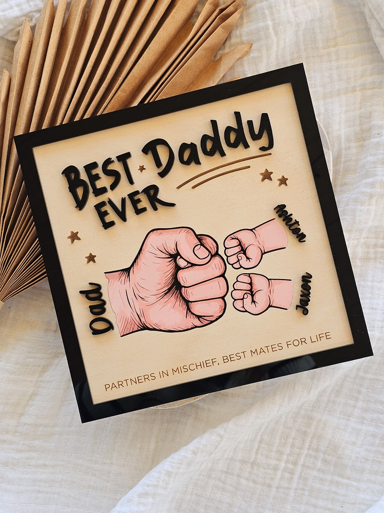 Fist Bump Plaque - Father's Day