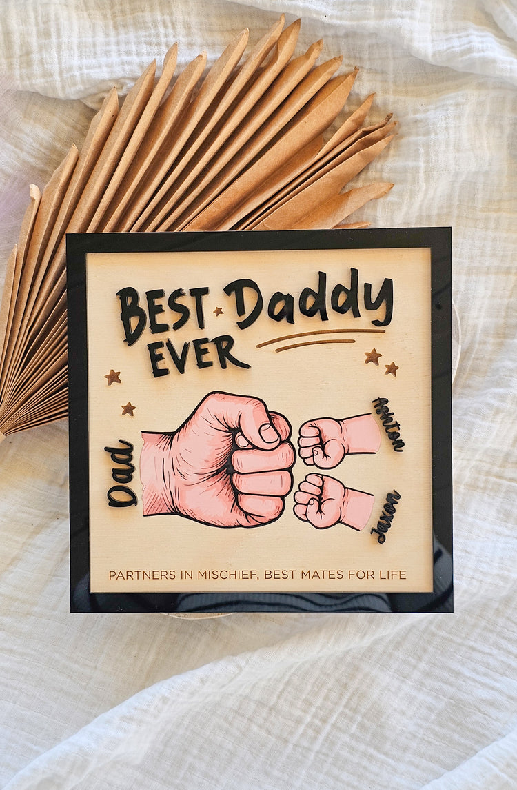 Fist Bump Plaque - Father's Day