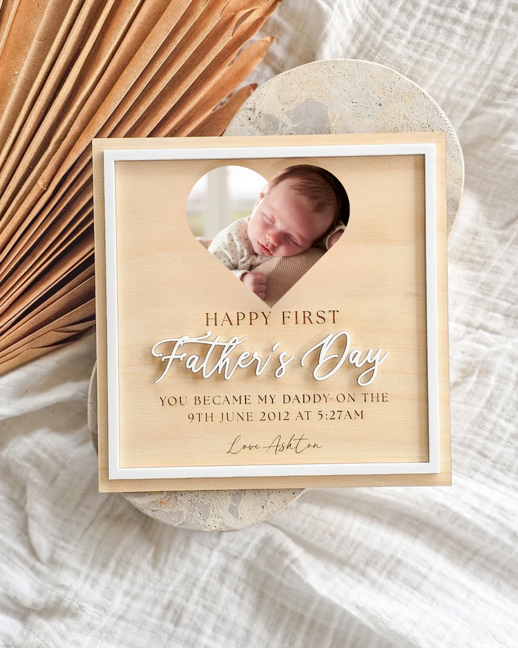 First Father's Day Photo Plaque