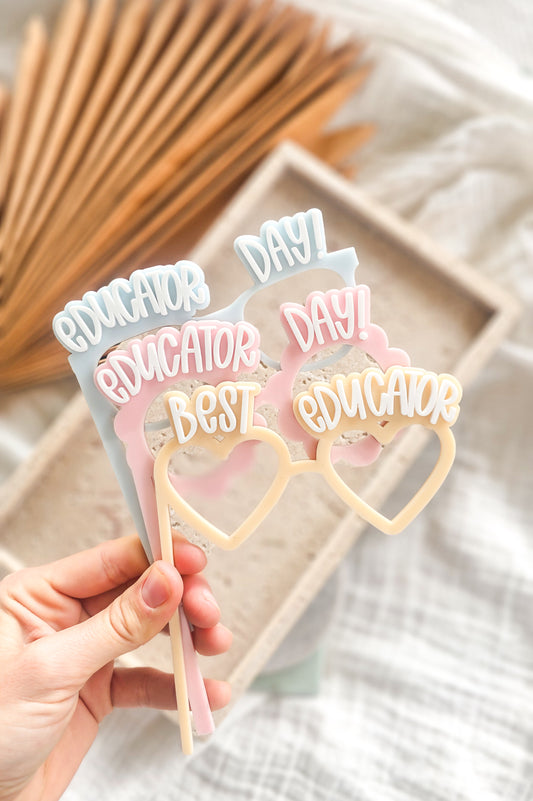 Educator Sunglasses Acrylic Photo Prop