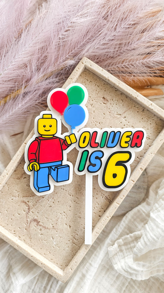 Lego & Balloon Cake Topper
