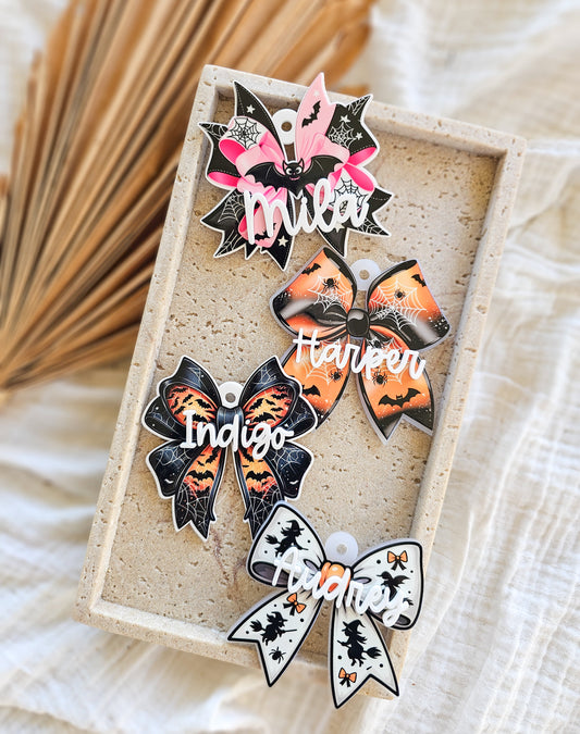 Halloween Bow UV Printed Tag - Multiple Designs