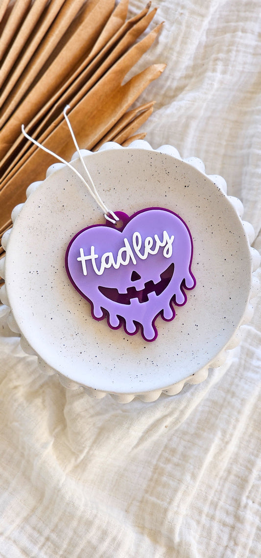 Melting Halloween Heart Tag