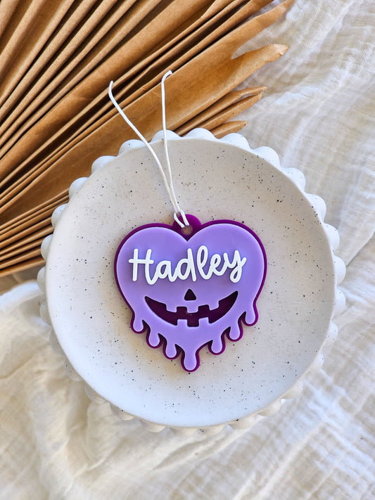 Melting Halloween Heart Tag