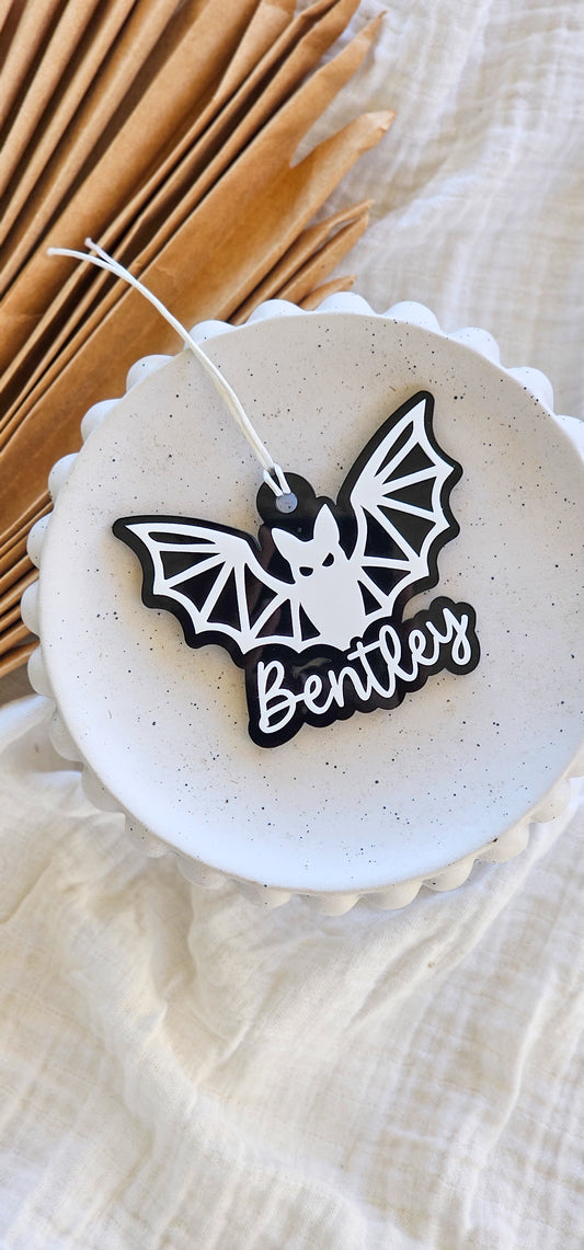 Halloween Bat Acrylic Tag