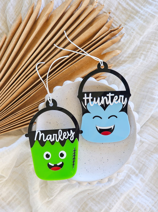 Halloween Bucket Tags - Multiple Designs
