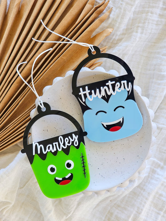 Halloween Bucket Tags - Multiple Designs
