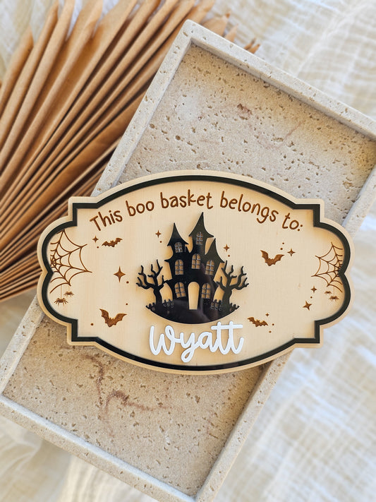 Halloween Crate PLAQUE ONLY | Haunted House