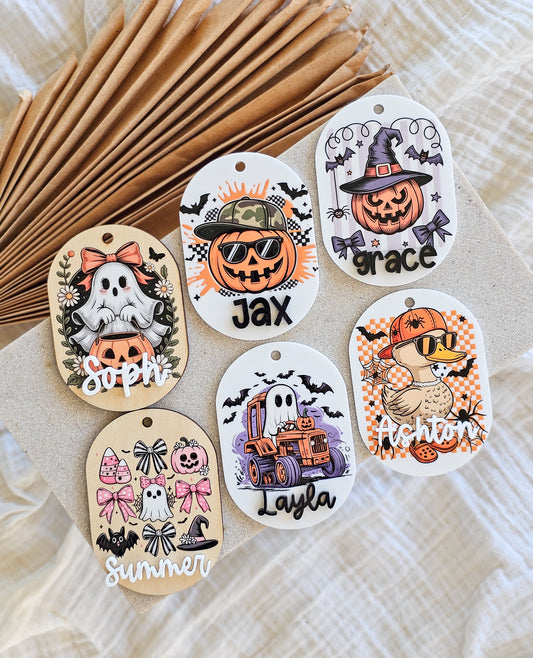 Halloween UV Printed Tag - Multiple Designs