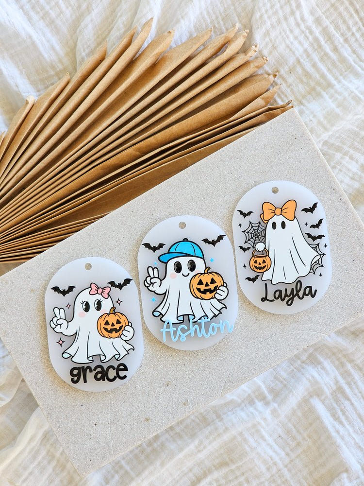 Halloween Ghost UV Printed Tag