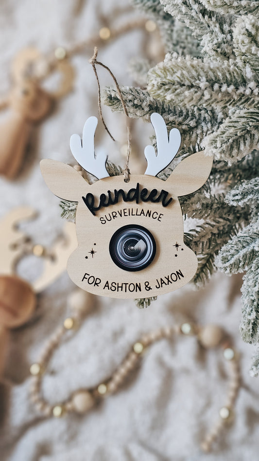Reindeer Surveillance Camera Ornament