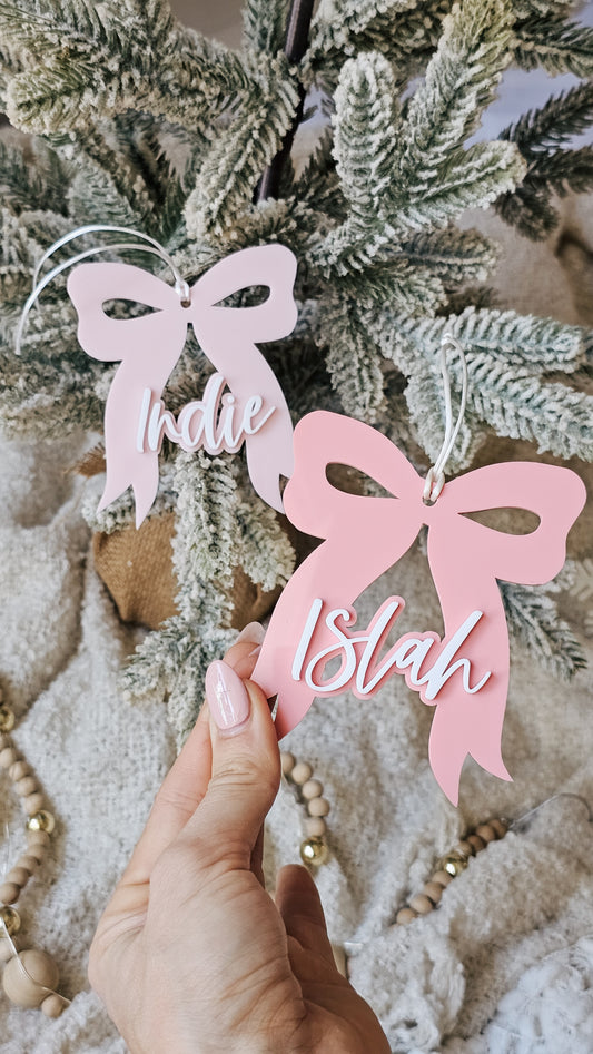 Bow Personalised Ornament