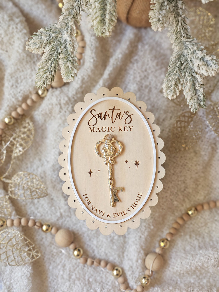 Vintage Santa Key Plaque