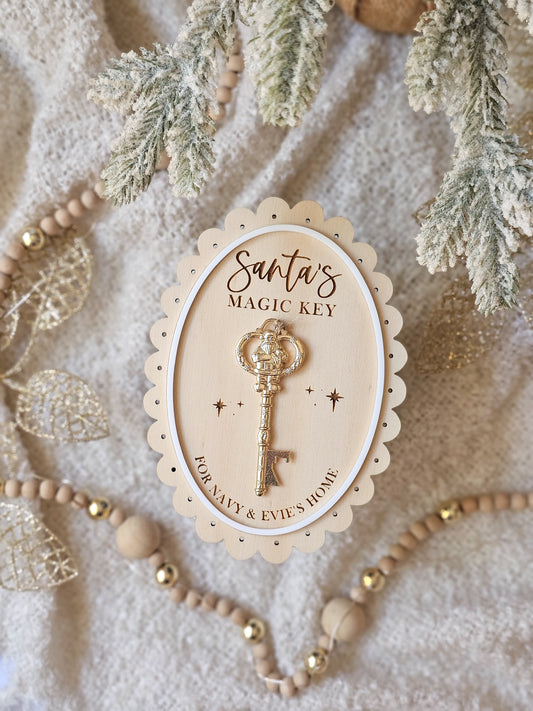 Vintage Santa Key Plaque