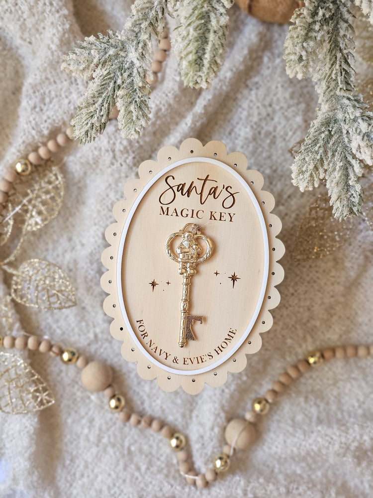Vintage Santa Key Plaque