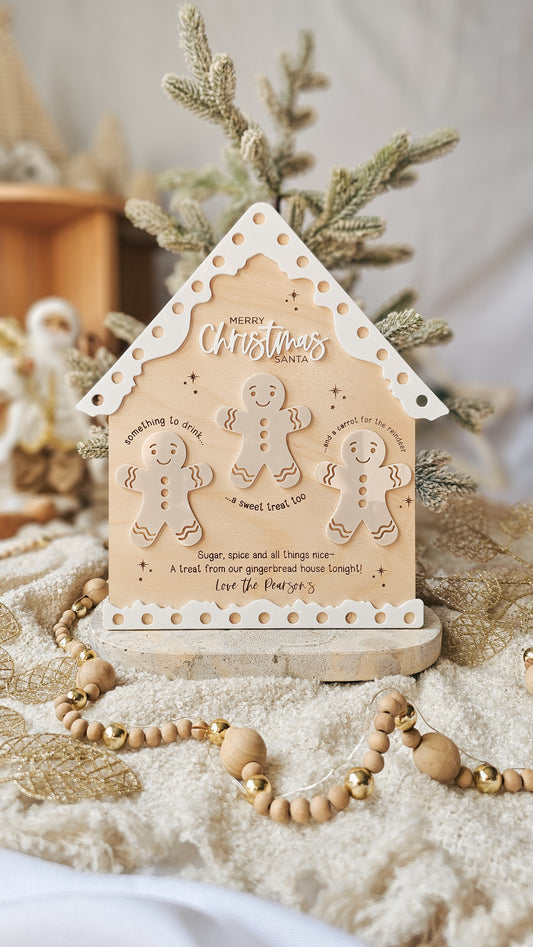 Gingerbread House Theme Santa Treat Tray
