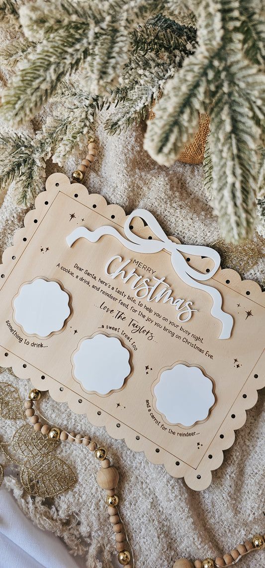 Vintage Scallop Santa Treat Tray