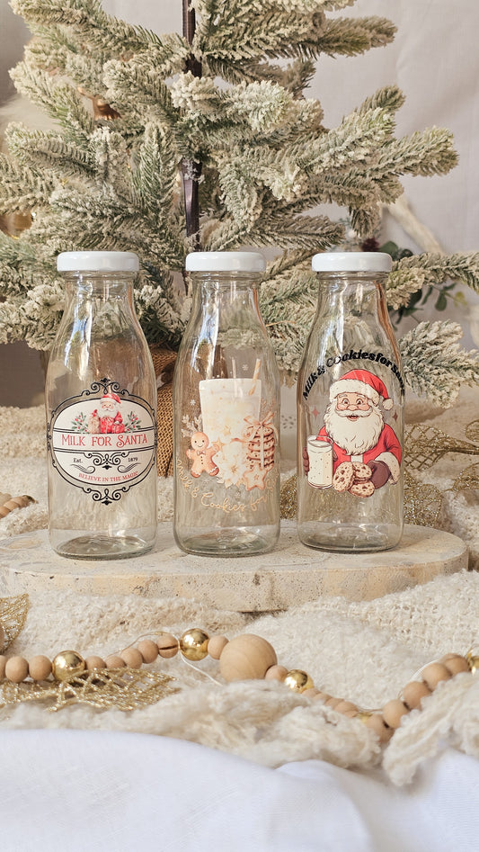 Santa's Milk Bottle - Printed Designs