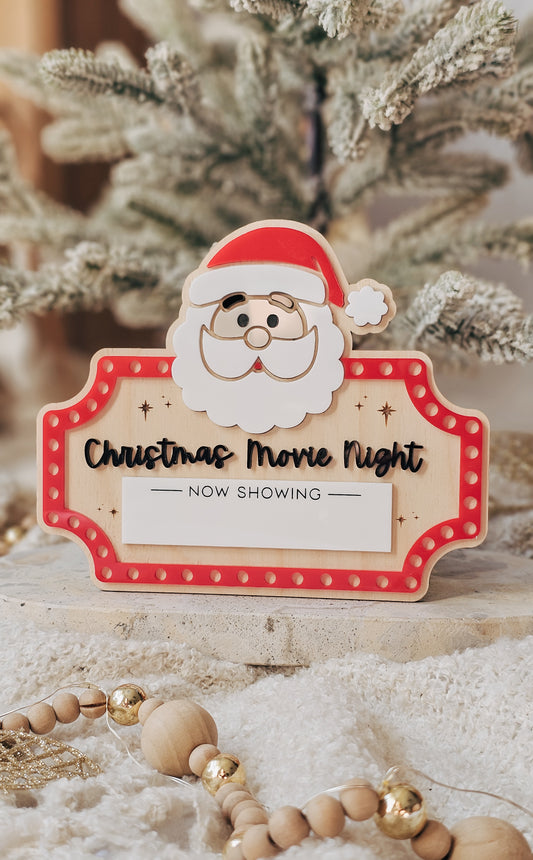 Christmas Movie Night Sign
