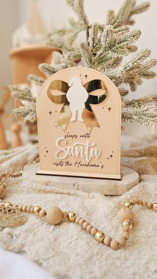 Santa Bow Christmas Countdown