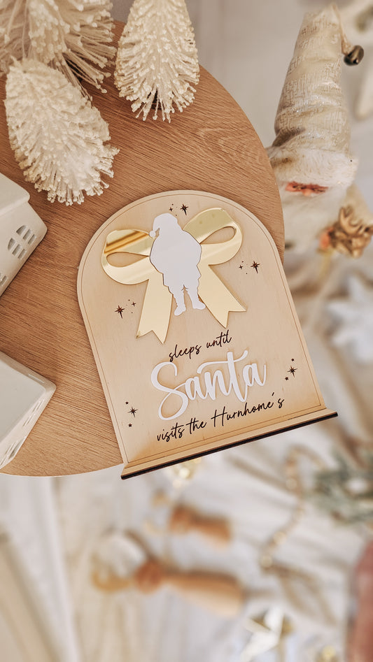 Santa Bow Christmas Countdown