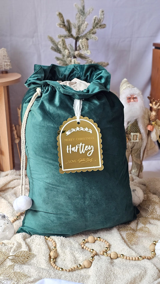 Vintage Arch Christmas Sack Tag