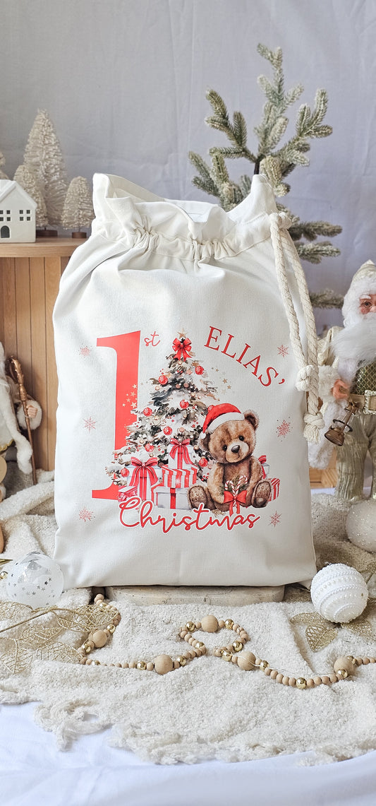 Personalised Christmas Sack - First Christmas