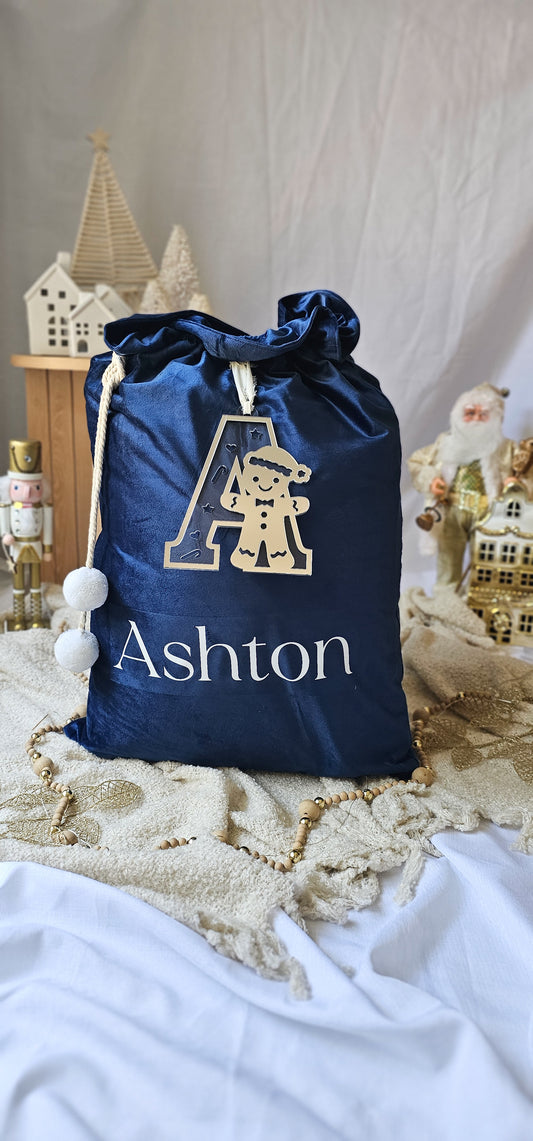 Gingerbread Man Letter - Sack Tag - 18cm