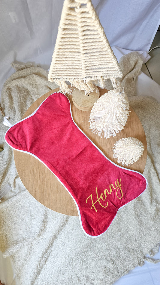 Personalised Deluxe Velvet Bone Stocking