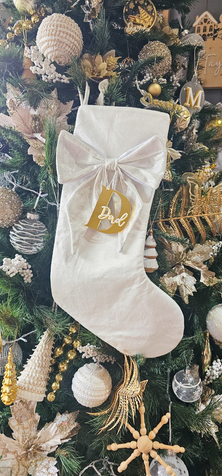 Letter & Personalised Name Stocking Tag