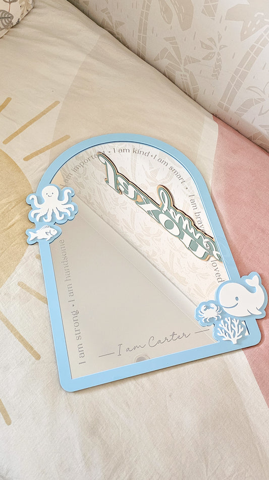 Personalised Daily Affirmation Mirror - Under the sea