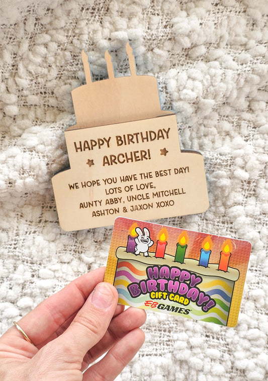 Birthday Cake Gift Card Holder